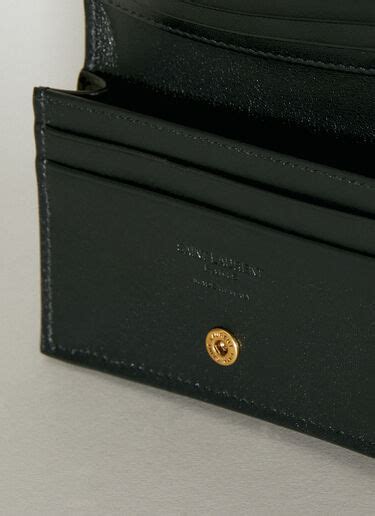 saint laurent business card case in brushed leather
